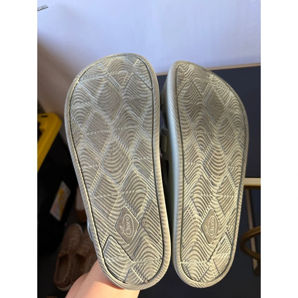 Chaco Chillos Sport Sandals Sage Green Mens 9 Womens 11 Adjustable Strap EVA‎